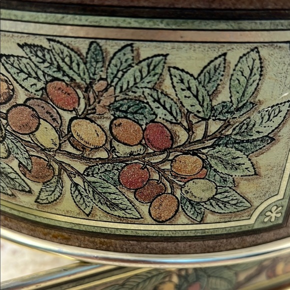 Vintage Pyrex Teleflora Pattern MCM Carriers- Set of Round and Rectangular - Picture 2 of 6